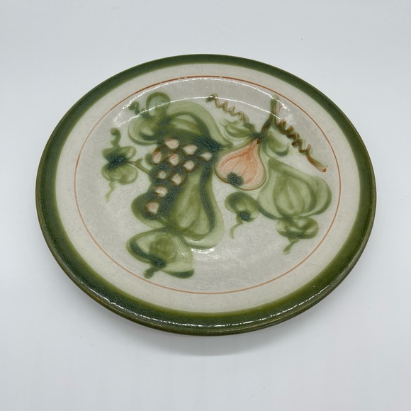 Vintage John B Taylor Ceramics Harvest 10” Dinner Plate Pear Grapes Louisville - Picture 11 of 11